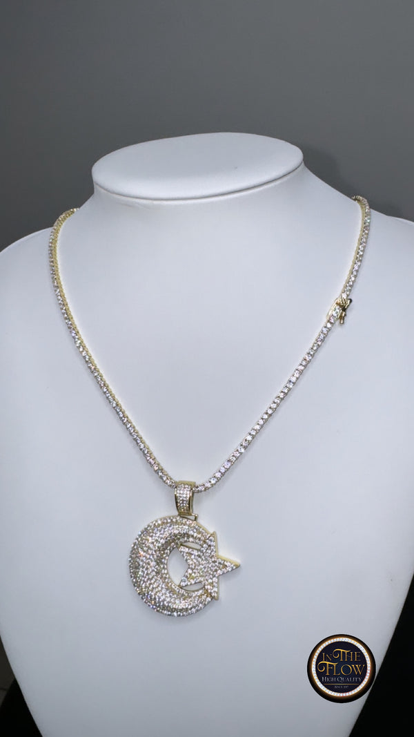 Chain Tennis + Pendants moon