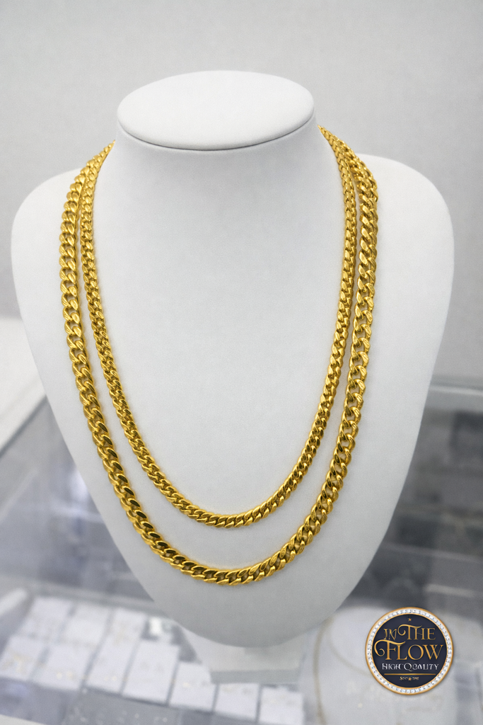 6mm x 24” Cuban sólida 925 italy