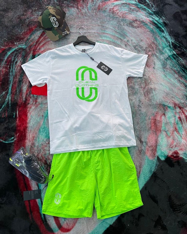 Short Pants Green Neon Clean Clothing