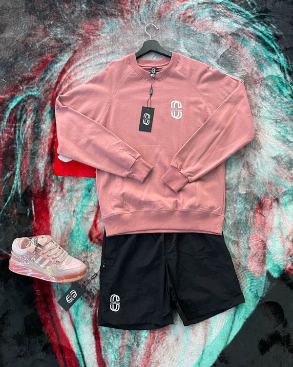 Long Sleeve Pink and White Clean Clothing