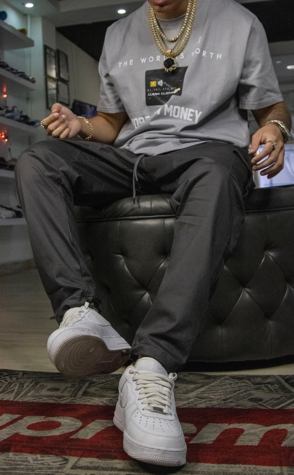 Long Cargo Pants Gray