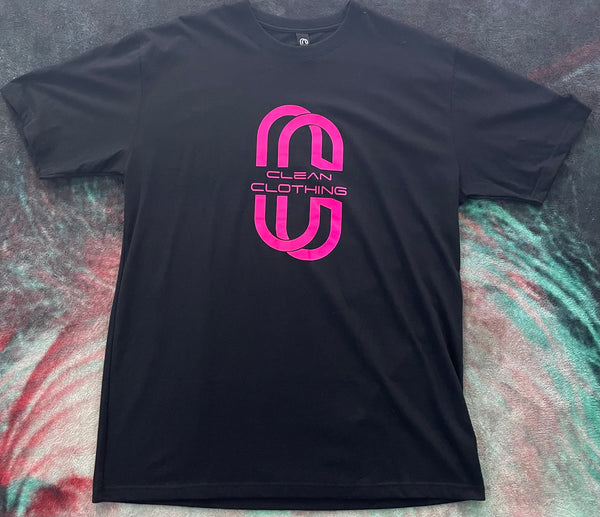 Tshirt Black and Pink Clean Clothing