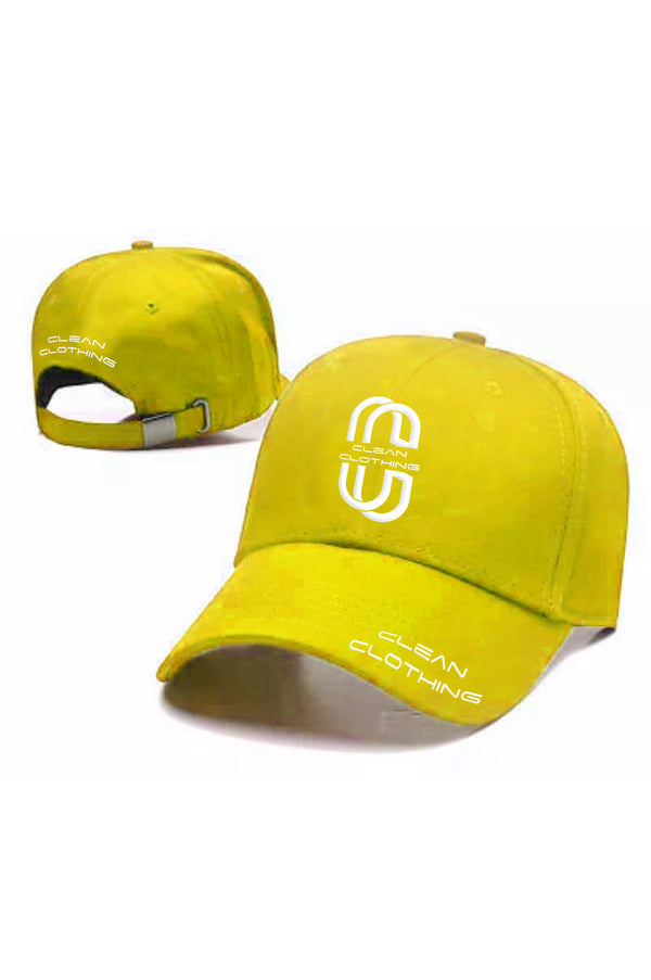 Gorras Clean Clothing Yellow 𝚊𝚗𝚍 White