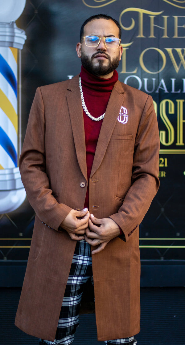 Italian Long Jacket Brown Clean Clothing