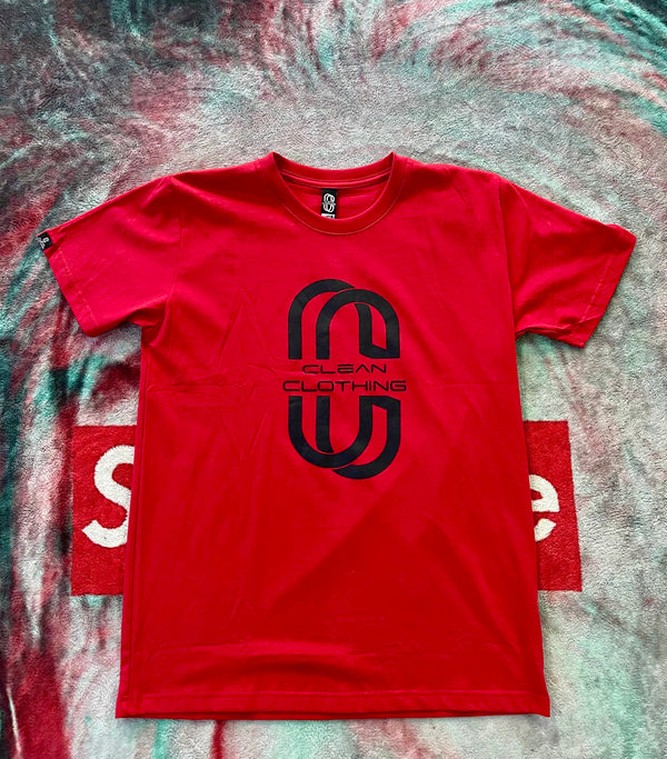 Tshirt Red and Black Clean Clothing