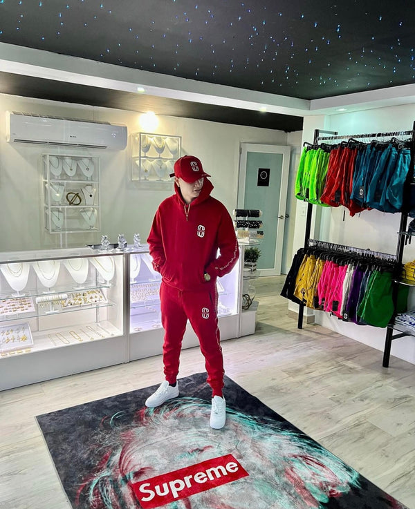 Set Jogger Clean Clothing Red and White