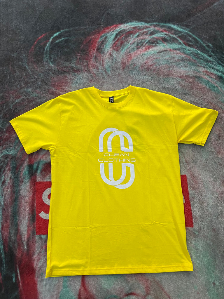 Tshirt Yellow and White Clean Clothing