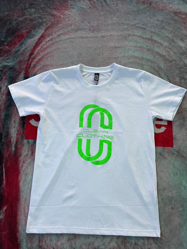 Tshirt White and Neon Clean Clothing