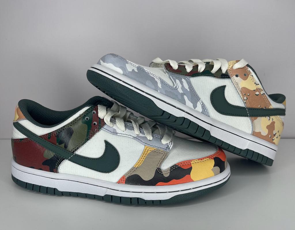 multi camo dunks gs