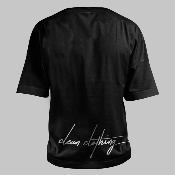 OVERSIZE black back white