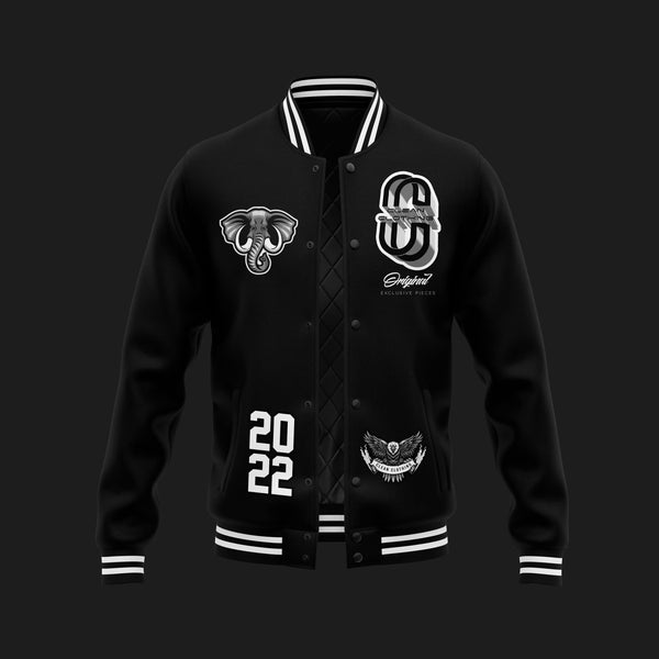 VARSITY Jacket black and white Exclusive